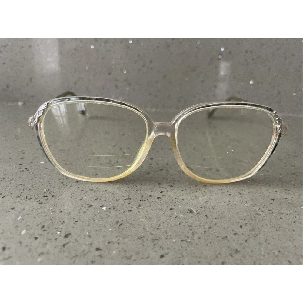 Marchon Blue Ribbon Eyeglasses Frames ONLY 53 14 130 Grey Marble Full rim Vtg